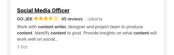 social media officer gojek