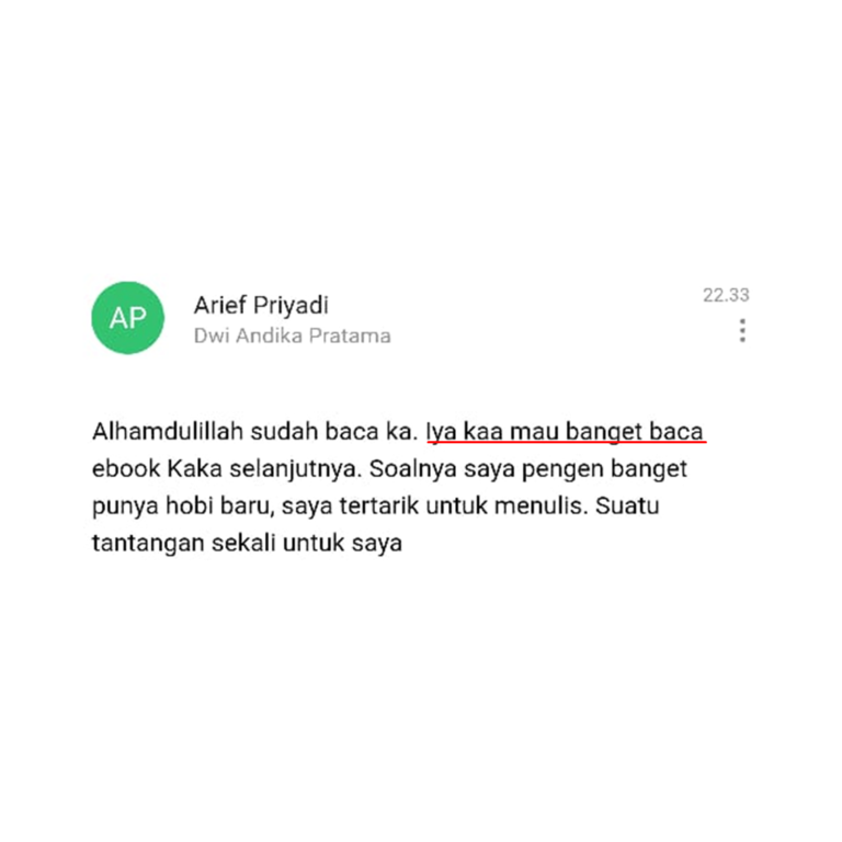 Menanti Tulisan Selanjutnya