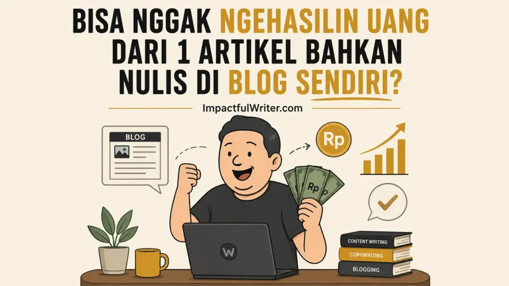 bisa nggak ngehasilin uang dari 1 artikel